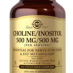 Solgar Choline/Inositol 500mg/500 mg 100 Vegetable Capsules Solgar Choline/Inositol 500mg/500 mg 100 Vegetable Capsules