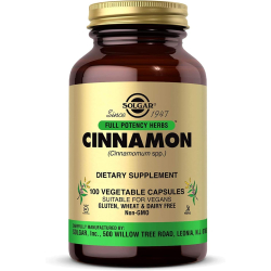 Solgar Full Potency Herbs Cinnamon 100 Vegetable Capsules Solgar Full Potency Herbs Cinnamon 100 Vegetable Capsules