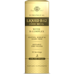 Solgar Liquid Sublingual B12 + B Complex 2 Oz New Solgar Liquid Sublingual B12 + B Complex 2 Oz New