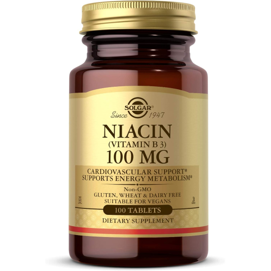 Solgar Niacin (Vitamin B3) 500 mg Vegetable 100 Capsules