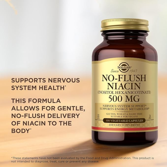 Solgar No Flush Niacin 500 mg Vegetable 100 Capsules