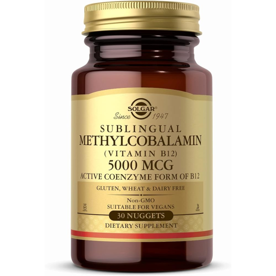 Solgar Methylcobalamin Vitamin B12 5000 mcg 30 Nuggets