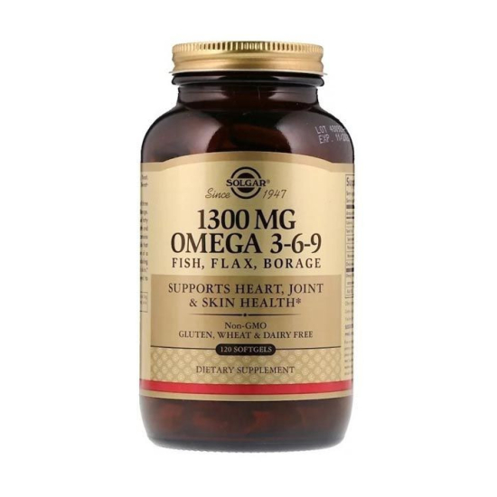 Solgar Omega 3 6 9 Fish Flax Borage 120 Softgels