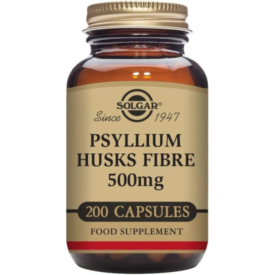 Solgar Psyllium Husks Fiber 500mg 200 Vegetable Capsules