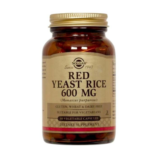 Solgar Red Yeast Rice Vegetable 60 Capsules New