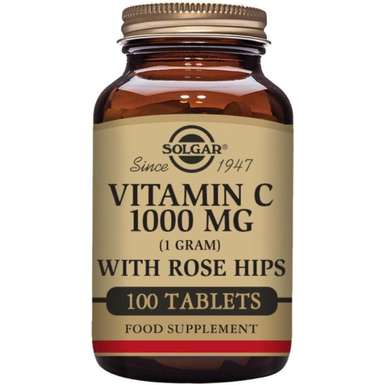 Solgar Vitamin C 1000 Mg, With Rose Hips 100 Tablets