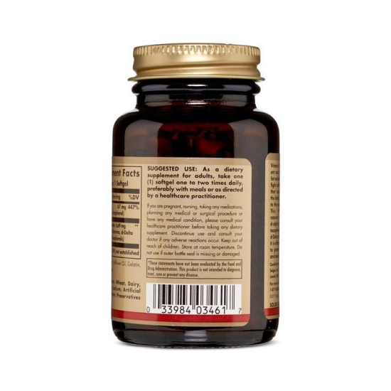 Solgar Vitamin E 100 Iu Mixed 100 Softgels 