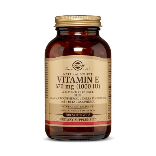 Solgar Vitamin E 1000iu Mixed 100 Softgels