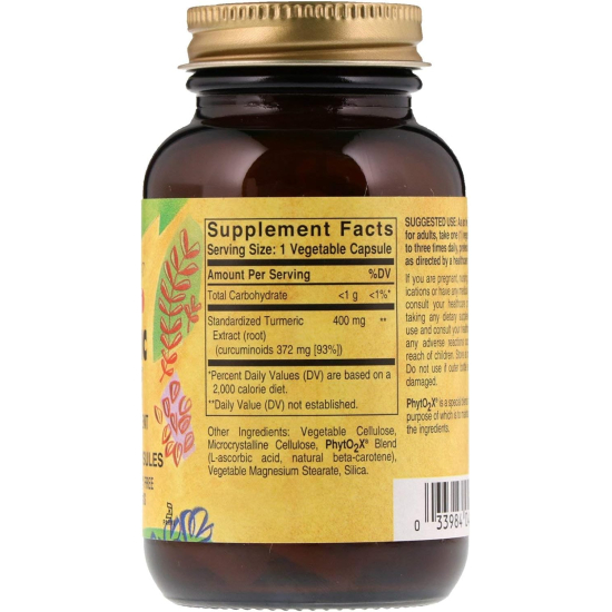 Solgar Standardized Full Potency Turmeric Root Extract 60 Vegetable Capsules