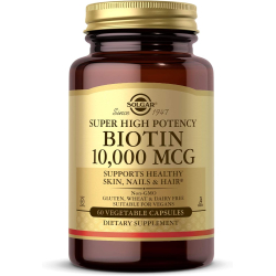 Solgar Biotin 10,000 Mcg, 60 Vegetable Capsules
