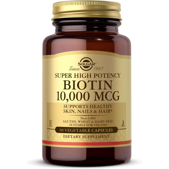 Solgar Biotin 10,000 Mcg, 60 Vegetable Capsules