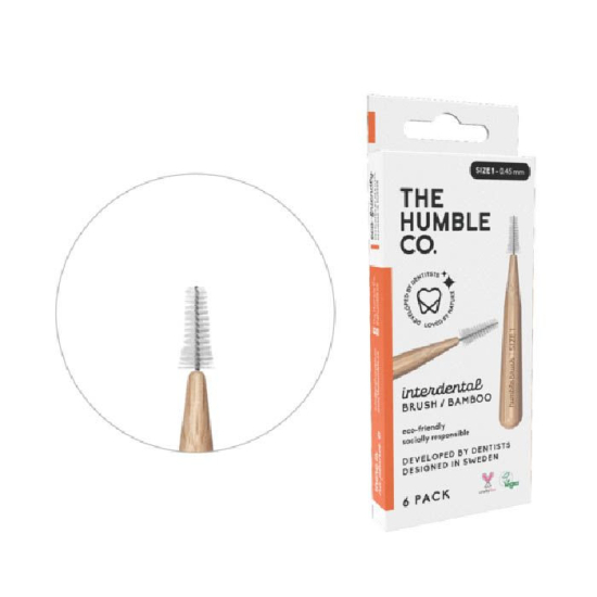 The Humble Co. Interdental Brush Bamboo Size 1 Orange 6pcs