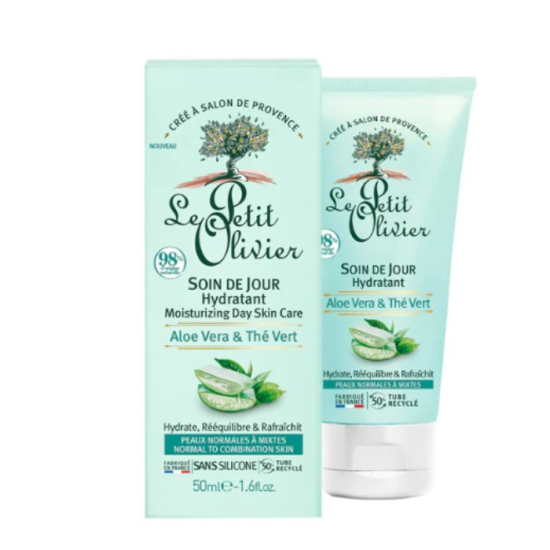 Le Petit Olivier Moisture Day Skin Aloe & Green Tea 50ml