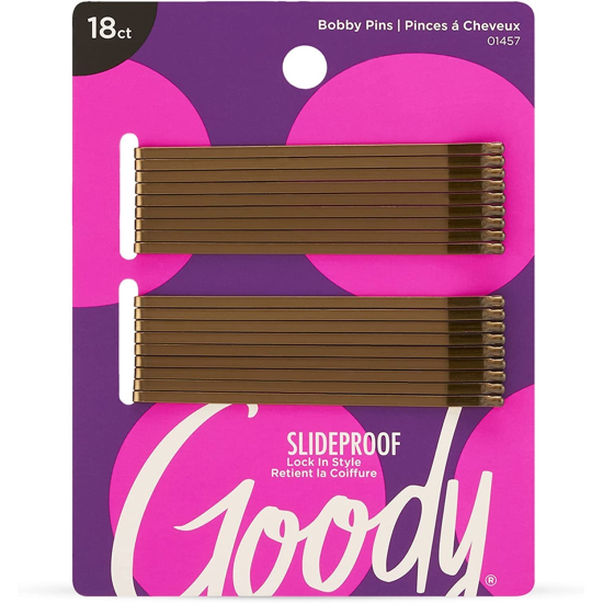 Goody 3" Bobby Pins Brown 18 pcs