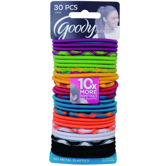 Goody Womens Ouchless Braided Elastics Citrus 30pcs