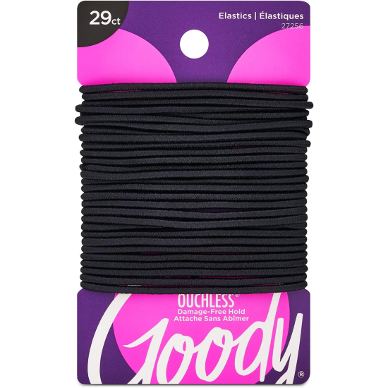 Goody Women Ouchless Black 2mm Elastics 29 pcs