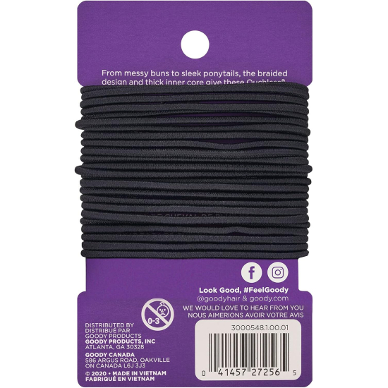 Goody Women Ouchless Black 2mm Elastics 29 pcs