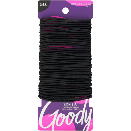 Goody Women Ouchless Black 2mm Elastics 50 pcs