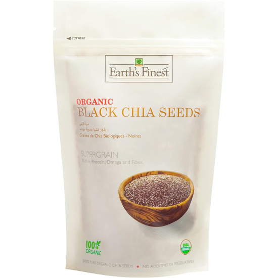  Earth's Finest Organic Black Chia Seeds 300g