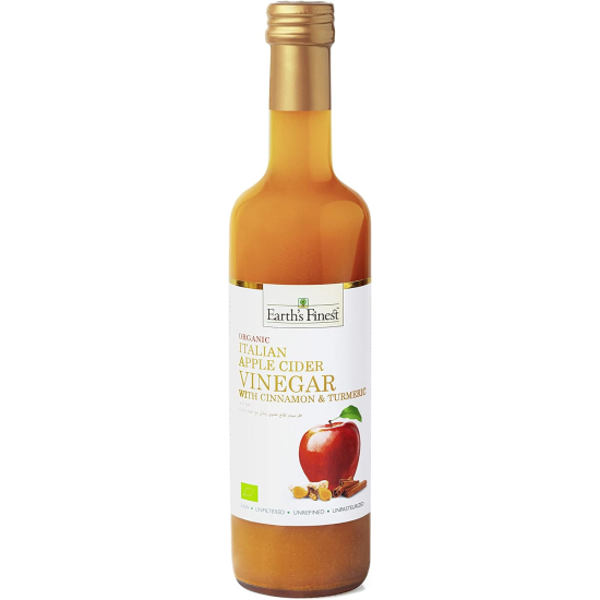 Earth's Finest Organic Apple Cider Vinegar with Cinnamon & Turmeric 500 ml