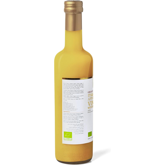 Earths Finest Organic Apple Cider Vinegar with Ginger & Turmeric 500ml
