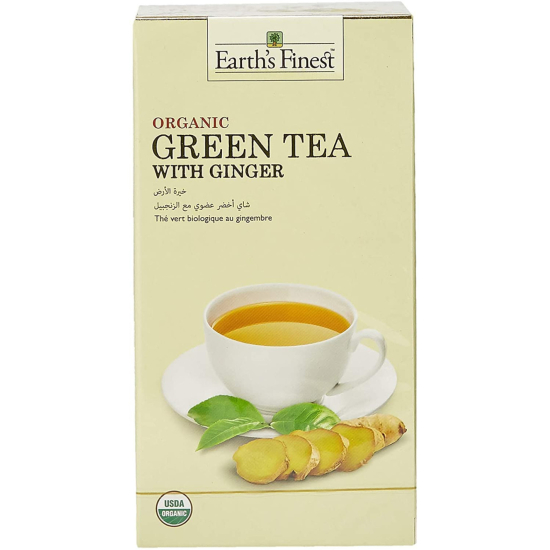 Earths Finest Organic Green Tea With Ginger 1.5g x 25