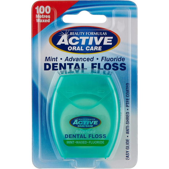 Beauty Formula Active Advanced Mint Waxed + Fluoride 100 m Floss