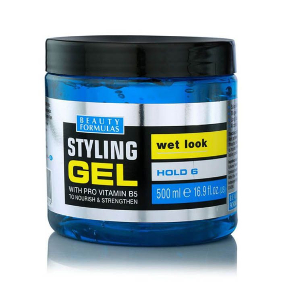 Beauty Formulas Styling Gel 500 ml Wet Look (Blue)