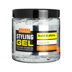 Beauty Formulas Styling Gel 500 ml Hold &Shine (Clear) + Pro Beauty Formulas Styling Gel 500 ml Hold &Shine (Clear) + Pro