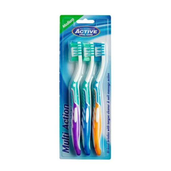 Beauty Formulas - Pack of 3 toothbrushes Multi Action