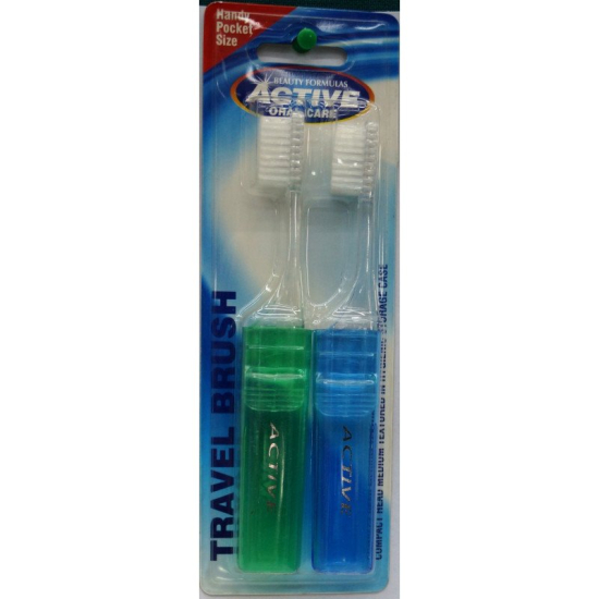 Beauty Formulas  Pack of 2 Travel Toothbrushes