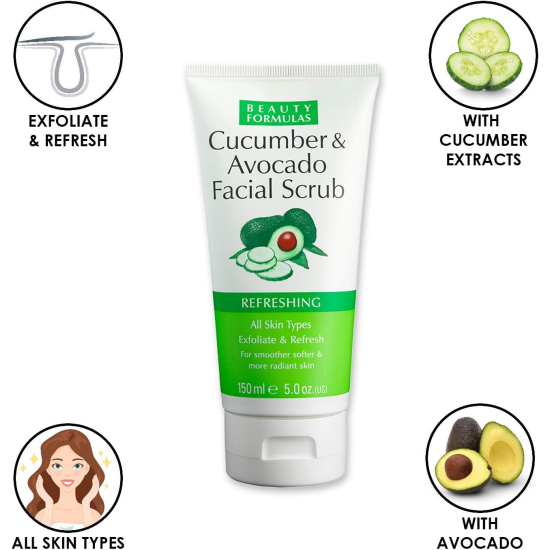 Beauty Formula Face Scrub Cucumber + Avocado 150 ml