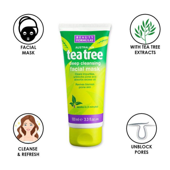 Beauty Formulas Tea Tree & Nbsp;Face Mask 100 ml