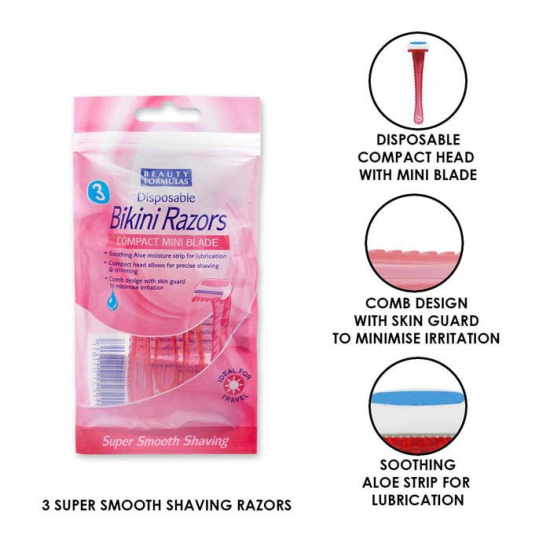 Beauty Formula Bikini Razors 3 Pack