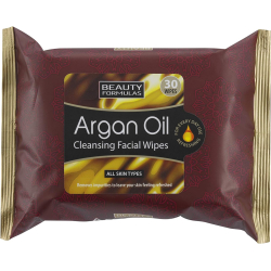 Beauty Formulas Argan Oil Cleansing Facial Wipes 30's