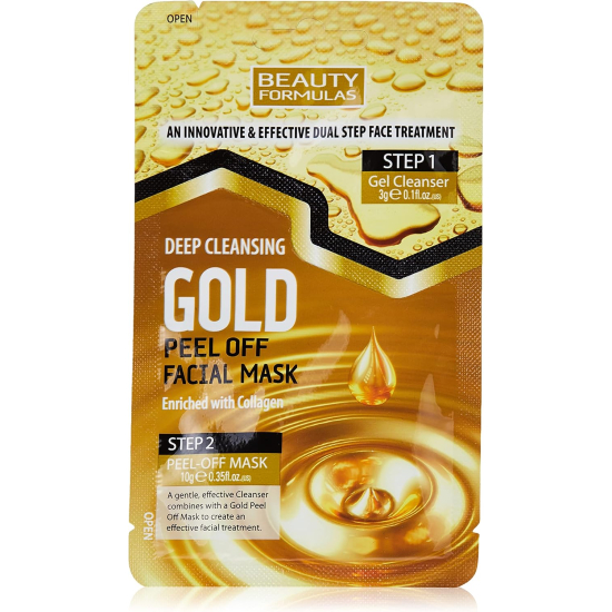Beauty Formulas Gold Dual Step Facial Peel Off Mask 3g+ 10g