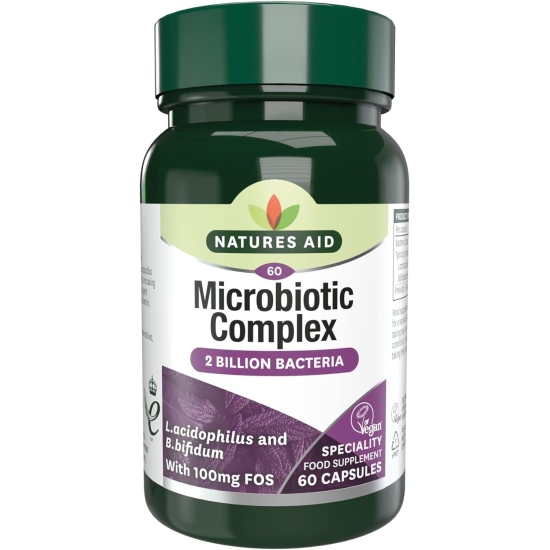 Natures Aid Probiotic Complex With Bifidus And Fos 60 Vegetable Capsules