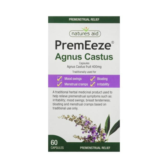 Natures Aid PremEeze Agnus Castus 400 mg 60 Capsules