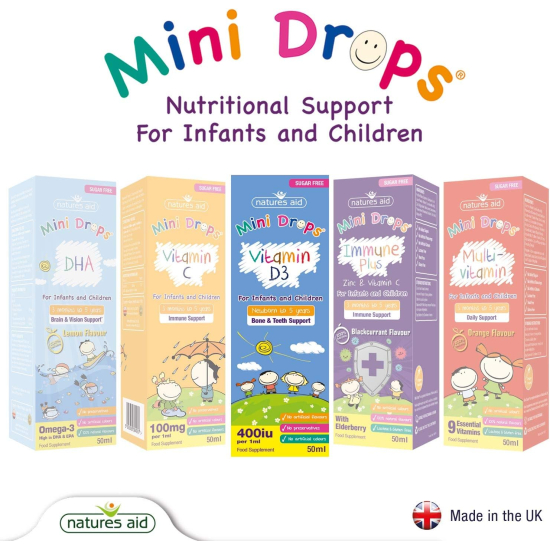 Natures Aid Vitamin D3 400 IU Drops Infant & Children 50 ml