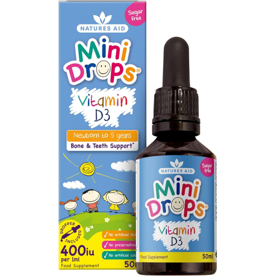 Natures Aid Vitamin D3 400 IU Drops Infant & Children 50 ml