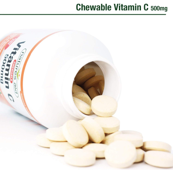Natures Aid Vitamin C 500mg Sugar Free Chewable 50 Tablets 