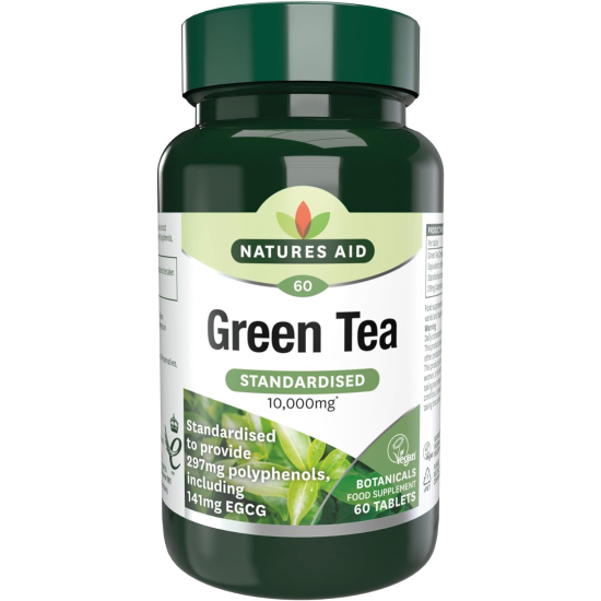 Natures Aid Green Tea 10000mg 60 Tablets