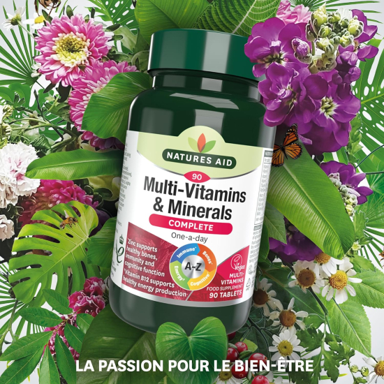 Natures Aid Complete Multi-Vitamin & Minerals 90 Tablets