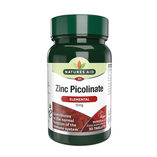 Natures Aid Zinc Picolinate 15 Mg Elemental Tablets 30's