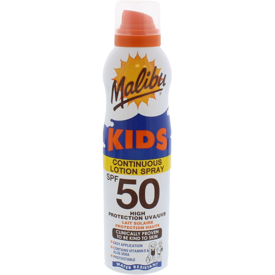 Malibu Kids Continuous SPF 50 Lotion Spray 175ml