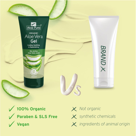 Aloe Pura Organic Aloe Vera Gel 200ml