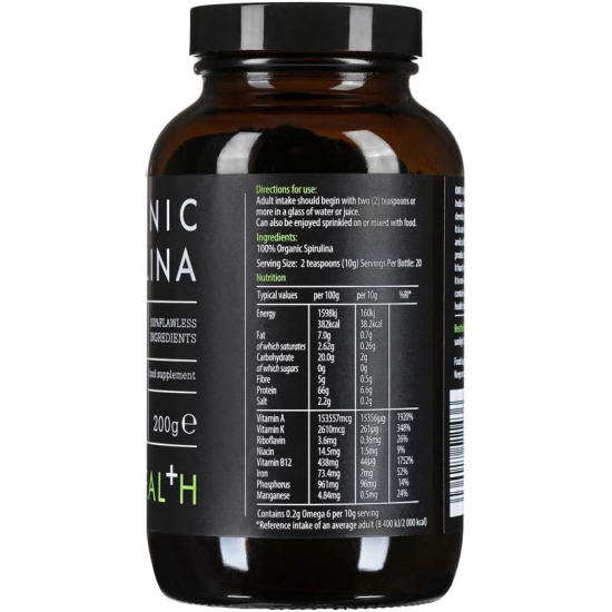 Kiki Health Organic Spirulina Powder, 200 Gm