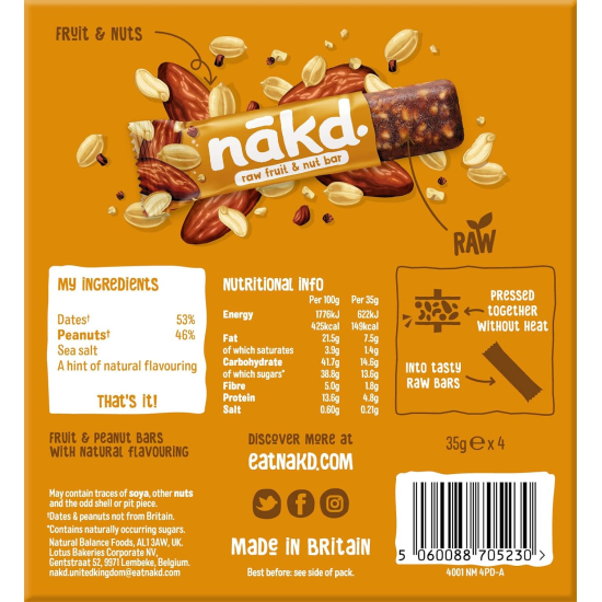 Nakd Peanut Delight 35g Multipack 4pcs