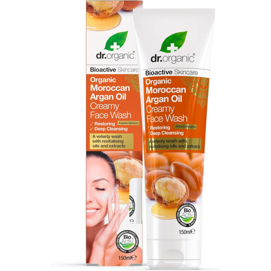 Dr.Organic Moroccan Argan Oil Creamy Face Wash, 50 ml