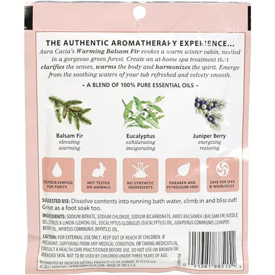 Aura Cacia Warming Balsam Fir Mineral Bath 70.9g